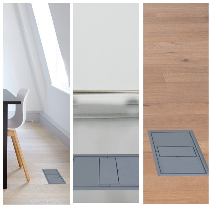 caixa de tomada zigus valemam aplicada no piso