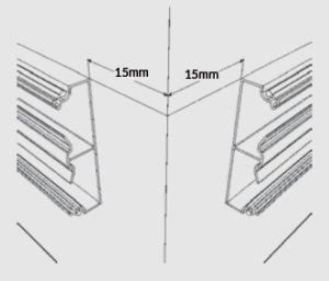 Definir distância correta e instalar os perfis Calha